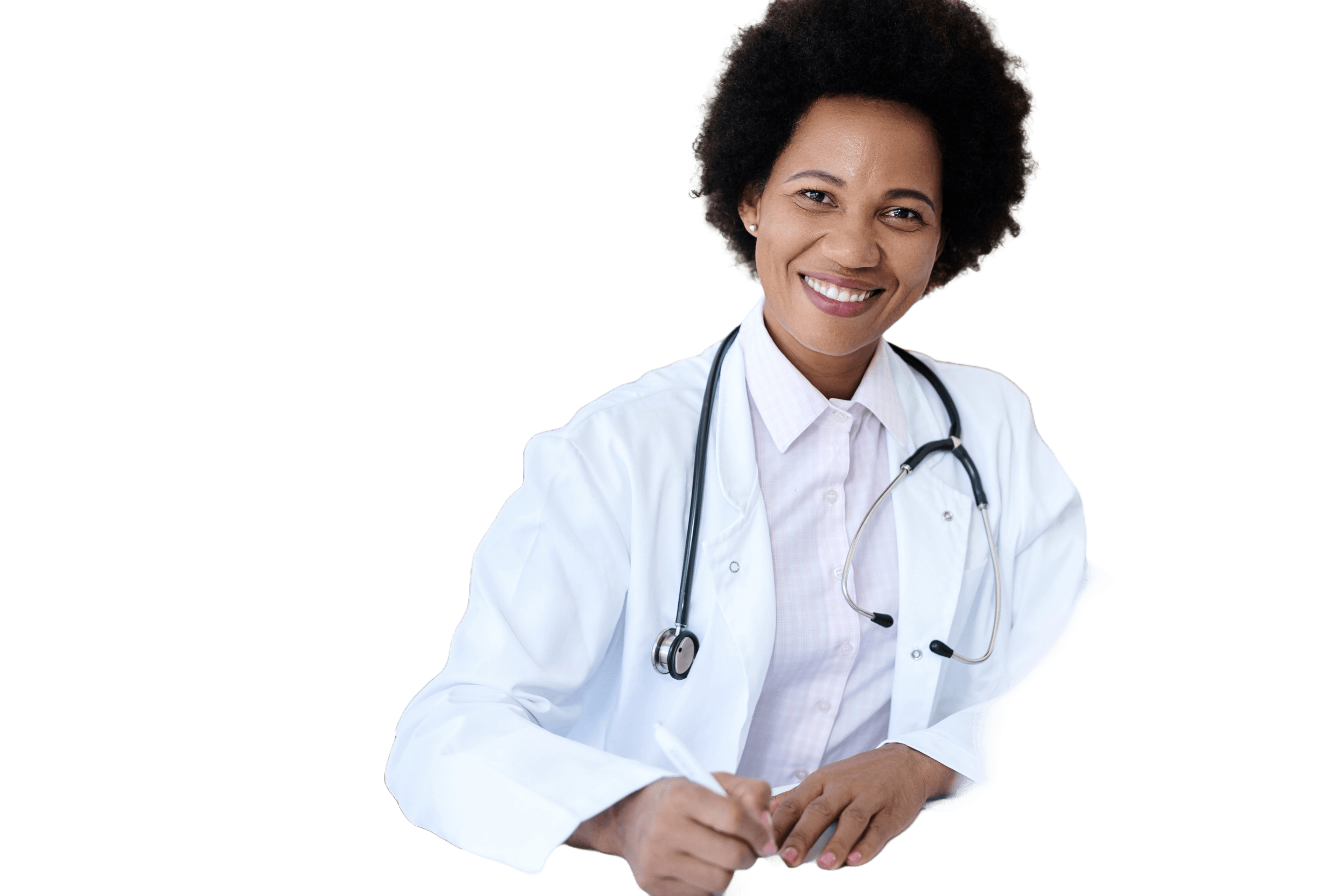 Medical professional consulting with a patient